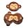 Relaxeazzz Adoramals Jeremy the Monkey Plush Travel Pillow & Eye Mask