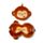Relaxeazzz Adoramals Jeremy the Monkey Plush Travel Pillow & Eye Mask