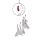 White Sickle Crescent Moon Dreamcatcher with Agate Charm