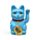 Maneki Neko Lucky Cat Waving Cat Light Blue Solar Pal