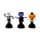 Spooky Frankenstein, Skeleton & Pumpkin Head Solar Pal