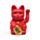 Maneki Neko Lucky Cat Waving Cat Red Solar Pal