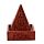 Sheesham Wood Pyramid Incense Cone Box with Flower Fretwork