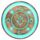 Mango Wood Round Painted Leaf Ashcatcher Incense Burner