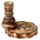 Om Carved Mango Wood Backflow Incense Burner