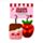 Squidglys J'Adoramals Heart Chocolate & Strawberry Shaped Mini Keyring Set of 2