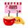 Squidglys J'Adoramals Heart Croissant & Coffee Shaped Mini Keyring Set of 2