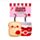 Squidglys J'Adoramals Heart Toast & Jam Shaped Mini Keyring Set of 2
