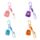 QuirKeys Cute Animal Backpack Liquid Keyring Bag Charm