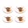 Jan Pashley Highland Coo Cow Set of 4 Cork Coasters