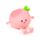Foodiemals Peach LED Night Light Sleep Lamp & Phone Stand