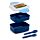 Adoramals Highland Coo Clip Lock Stacked Bento Lunch Box with Cutlery