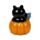 Spooky Lip Balm in a Pumpkin Cat Shaped Holder