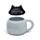 Feline Fine Black Cat Peeping Lid Ceramic Lidded Animal Mug
