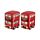 London Icons Red Routemaster Bus Ceramic Salt & Pepper Set