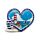 Souvenir Seaside Magnet Heart Shaped Lighthouse & Boat