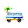 Souvenir Seaside Magnet Beach Van Shaped with Turtles & Seagulls