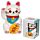 Maneki Neko Lucky Cat White Ceramic Money Box