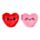 J'Adoramals Heart Pink & Red Plush Heart Shaped Mini Notebook