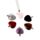 Gemstone Heart Shaped Pendant Necklace with 6 Interchangeable Stones