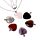 Gemstone Heart Shaped Pendant with 6 Interchangeable Stones