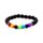 Chakra Lava Rock Round Bead & Gemstone Beaded Bracelet