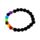 Chakra Lava Rock Round Bead & Gemstone Beaded Bracelet