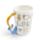 Guitar with Sheet Music Decal Ceramic Shaped Handle Mug