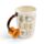 Guitar with Sheet Music Decal Ceramic Shaped Handle Mug