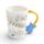Guitar with Sheet Music Decal Ceramic Shaped Handle Mug