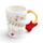 Guitar with Sheet Music Decal Ceramic Shaped Handle Mug
