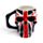 UK Flag Skull Head Ceramic Shaped Mug