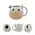 Black and White Cow Head Ceramic Shaped Mug