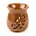 Simple Leaf Fretwork Design Crackle Glaze Ceramic Oil Burner