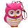 Pink & Blue Hooting Owl LED Keyring with Sound