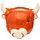 Ceramic Highland Coo Cow Head Wall Planter/Plant Pot