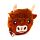 Highland Coo Cow Mini Change Plush Purse
