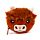 Highland Coo Cow Mini Change Plush Purse
