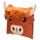 Highland Coo Cow Fluffy Fringe PVC Purse