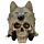 Skull with Wolf Head Decoration