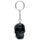 Skulls and Roses Dark Metallic and Gold Skull Keyring