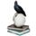 Crow Standing on Skull & Books Ornament