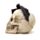 Gruesome Skull Head with Bat Decoration