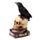 Crow Perched on Skull & Books