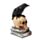 Crow Perched on Skull & Books