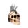 Punk Skull with Chains & Blades Mohican