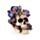 Skull with Purple Vine Flowers