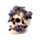 Skull with Purple Vine Flowers