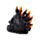 Black Screaming Skull with Candles & Melted Wax