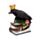 Crow wearing Crown Standing on Books Ornament